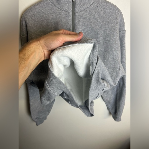 Not for sale Skims Gray Sweatshirt Henley Zip Size L Gray Minimalist Natural - Picture 4 of 12